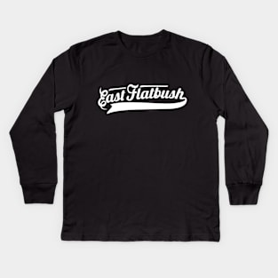 New York Brooklyn - East Flatbush Brooklyn Schriftzug - East Flatbush Logo Kids Long Sleeve T-Shirt